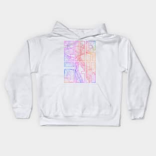 Zurich, Switzerland City Map Typography - Colorful Kids Hoodie